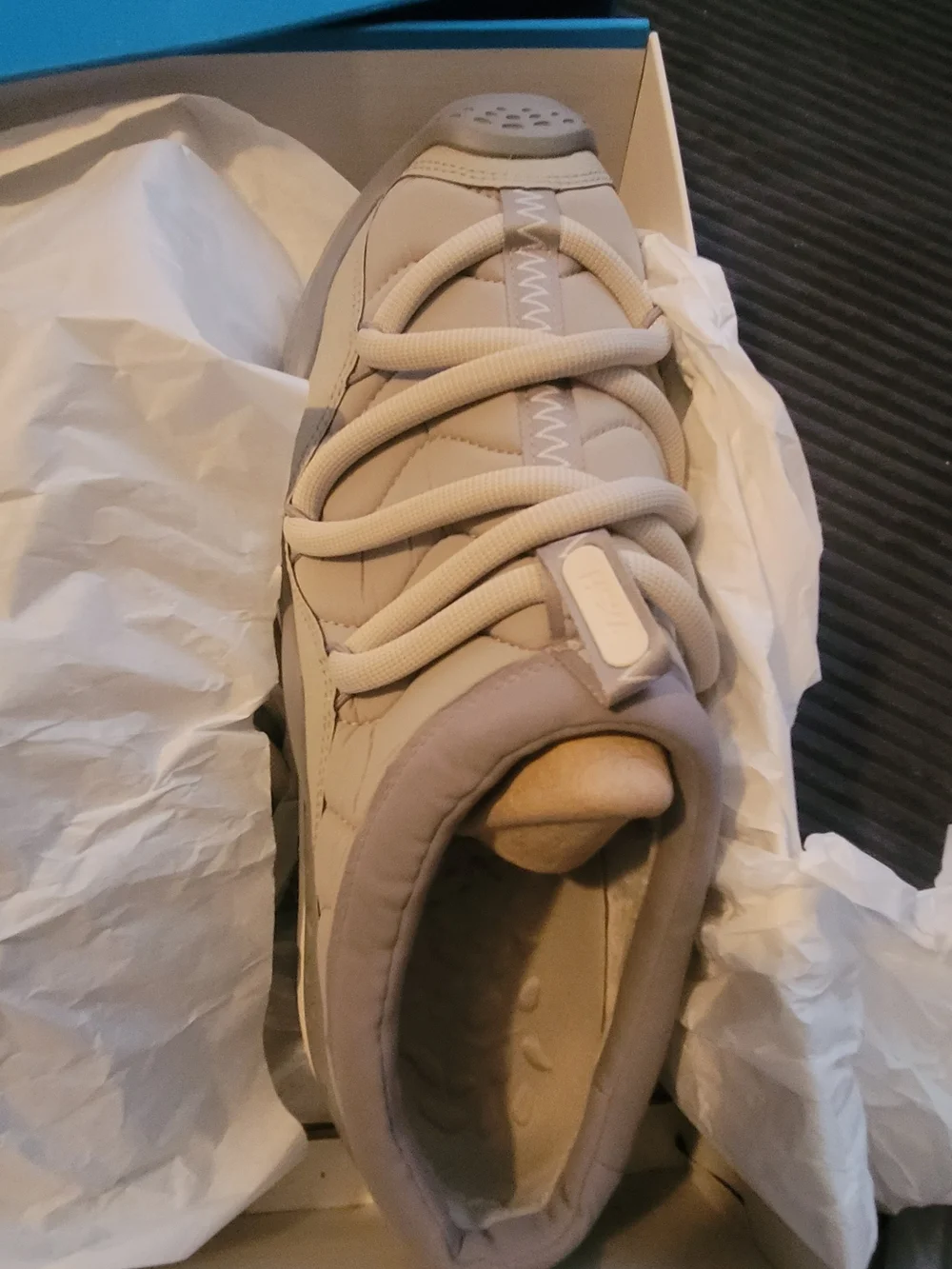 Hoka Men's Sneaker in Light Beige and Gray